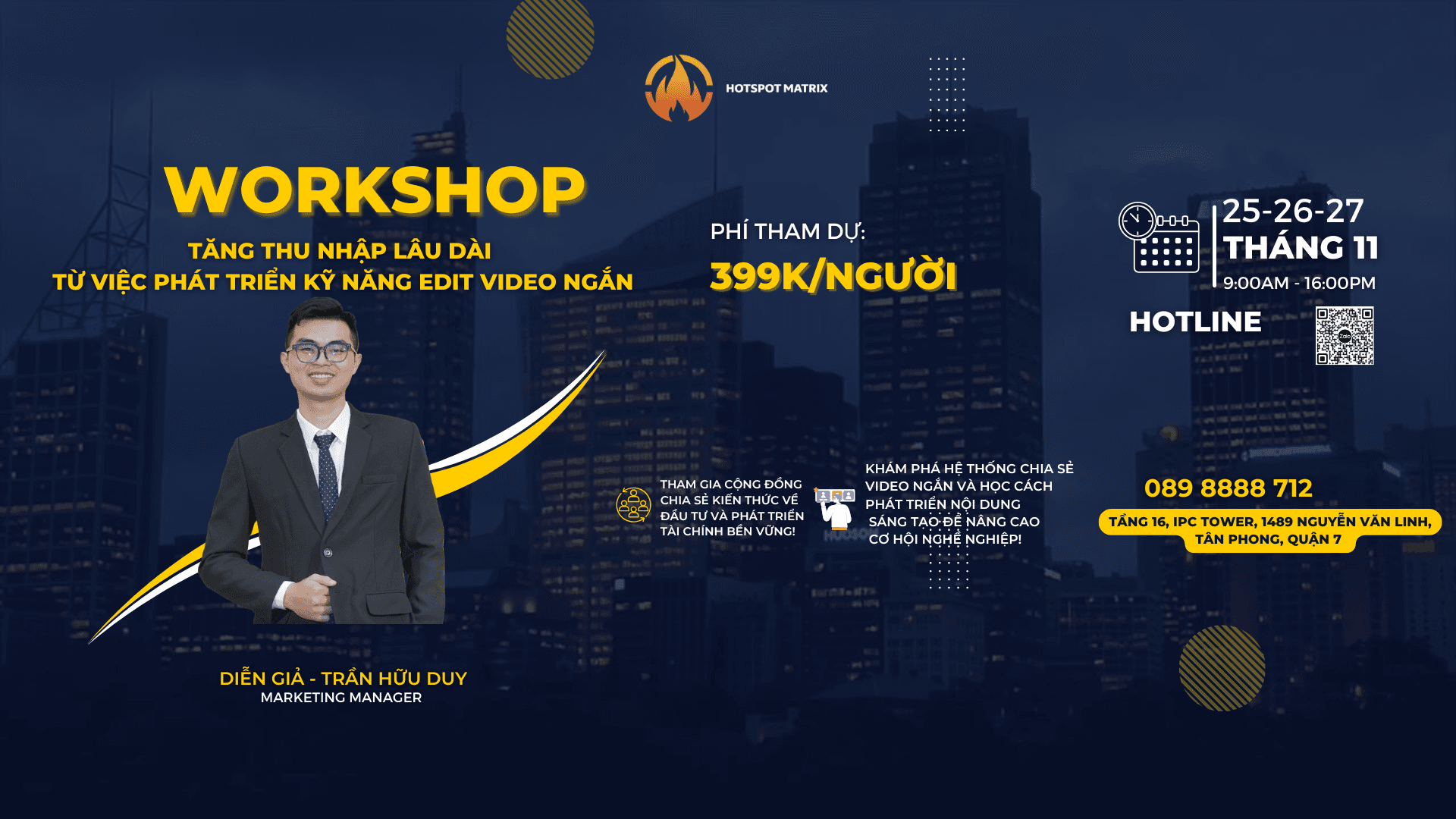 Thông tin buổi Workshop tại Hotspot Matrix